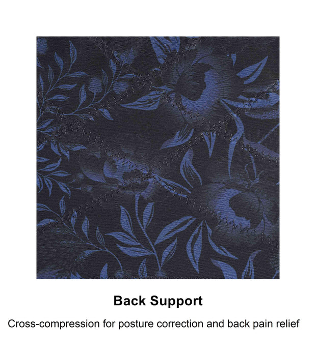 Midnight Garden Back Support Front Closure Cotton & Silk Bra