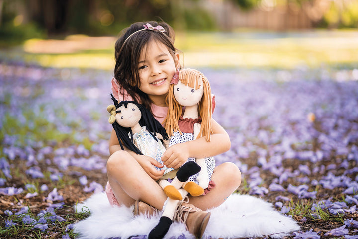 Amber Doll in Black & White Printed Dress