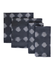 Cloth Napkins- Black Circles - Set of 4