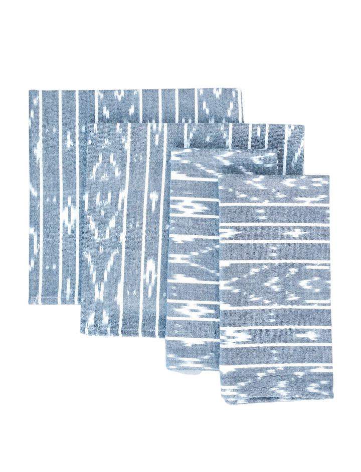 Cloth Napkins- Grey Stripes