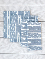 Cloth Napkins- Grey Stripes - Set of 4