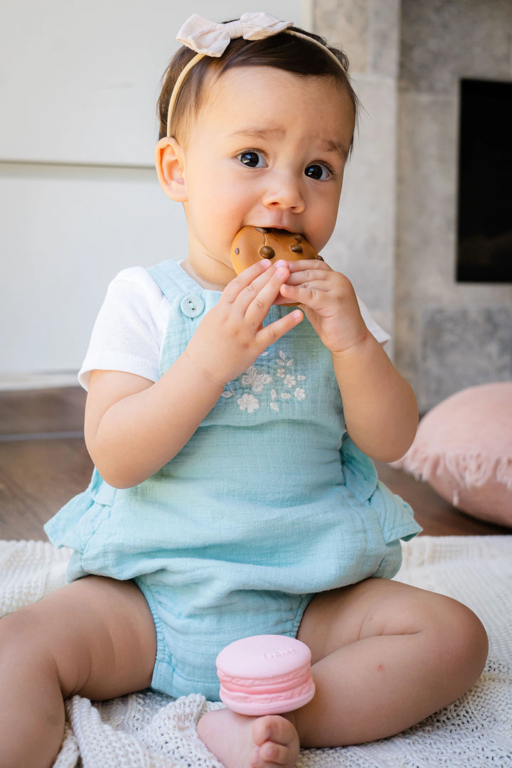 Cookie-Natural Rubber Teether, Rattle & Pretend Play