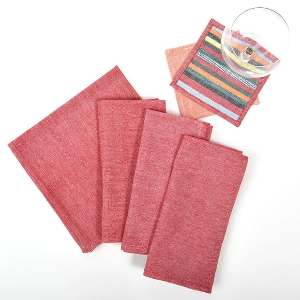 Luncheon Napkins | Heathered Red