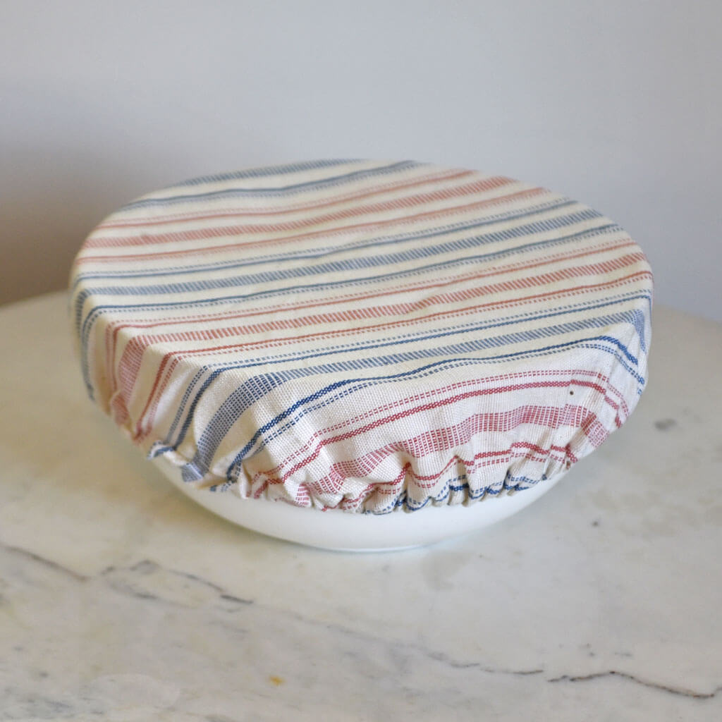 Hand Woven Bowl Cover | Ticking Stripe