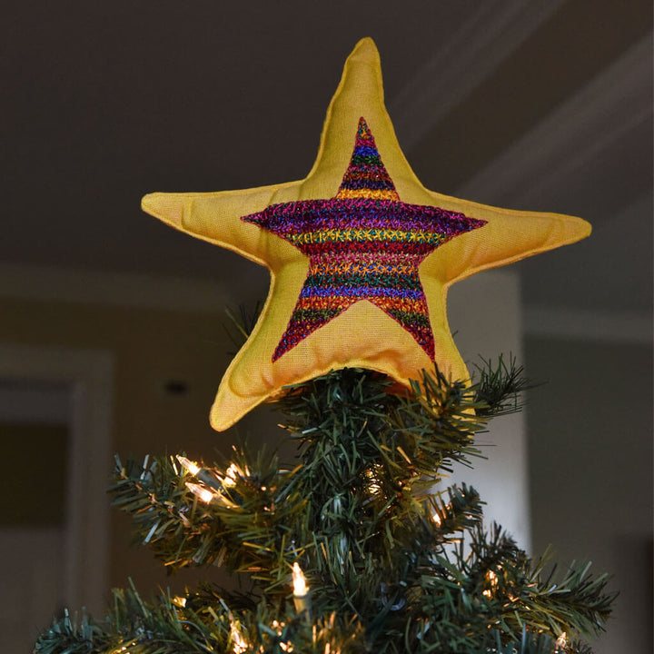 Hand embroidered Christmas Tree Topper