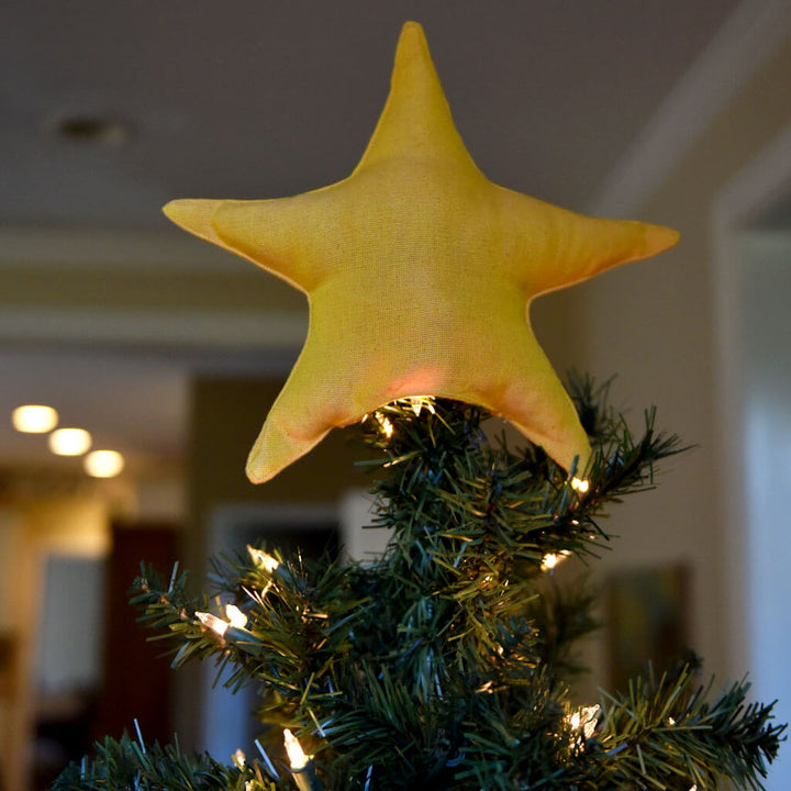 Hand embroidered Christmas Tree Topper