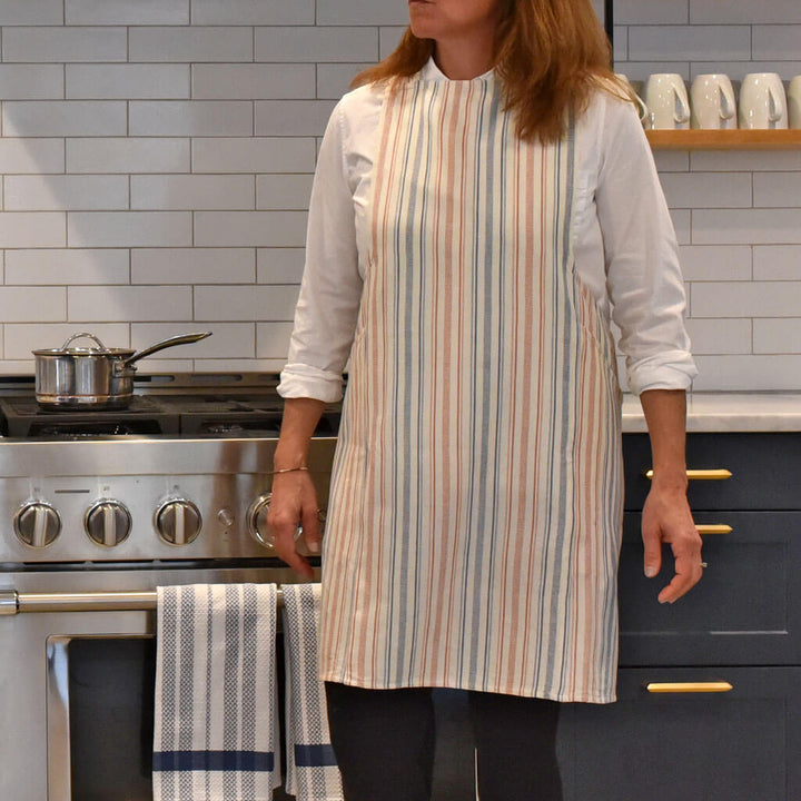 Crossback Apron | Ticking Stripe