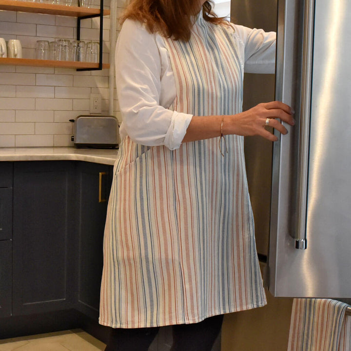 Crossback Apron | Ticking Stripe