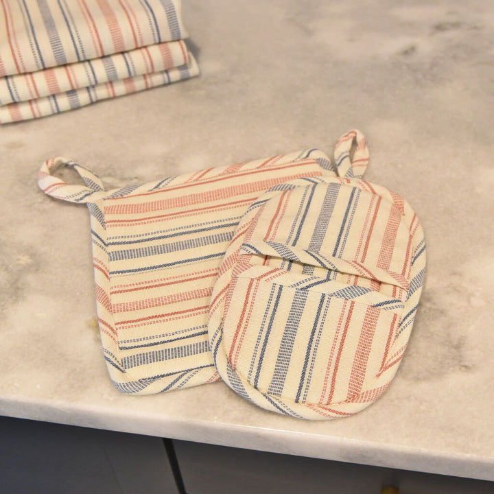 Potholder Gift Set | Ticking Stripe