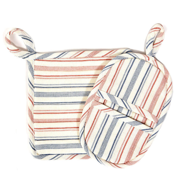 Potholder Gift Set | Ticking Stripe