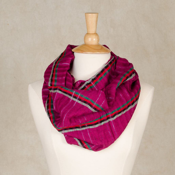 Magenta Sparkle Scarf | Infinity Style