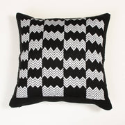 Black & White Brocade Throw Pillow | Design "H"