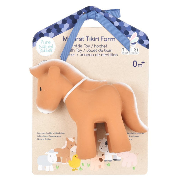 Horse - Natural Rubber Rattle