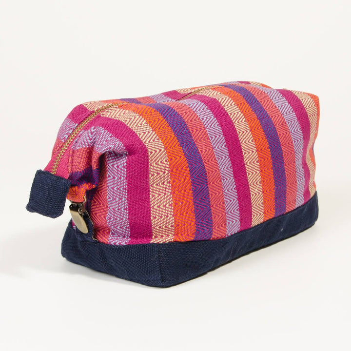 Toiletry Bag | Magenta Diamond Stripe