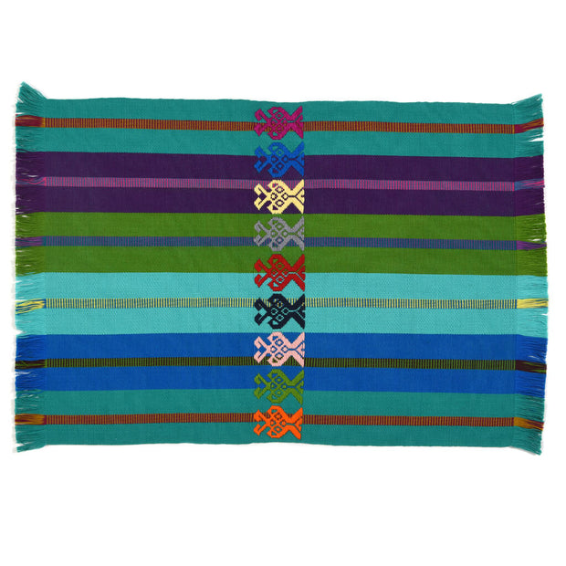 Guatemala Hand Woven Celebration Placemat Set | Ocean & Lake