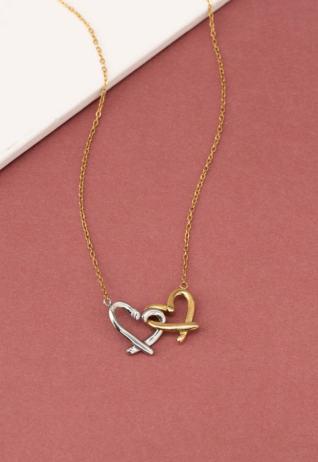 With Love Joined Hearts Necklace