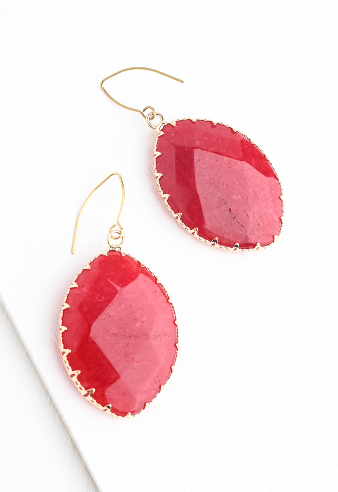 Radiant Light Crystal Earrings in Berry