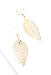One-of-a-Kind Leaf Earrings in Gold