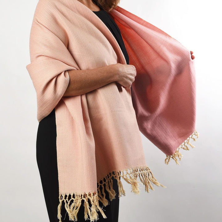 Soft & Neutral Shawl | Champagne & Pink