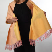 Soft & Neutral Shawl | Rose Pink & Butter Yellow