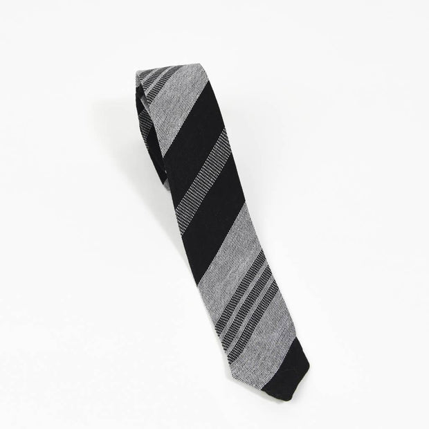Men's Tie | Black & Gray Stripes