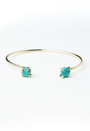 Spirited Two-Stone Turquoise Bracelet