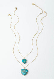 Always With You Jasper Heart Necklace Set