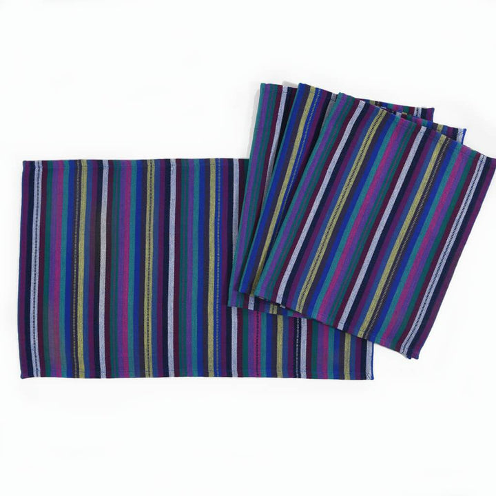 Striped Placemat Set | Cobalt Blues