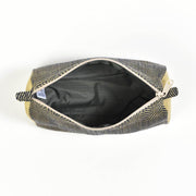 Cosmetic Bag | Navy & Khaki Herringbone