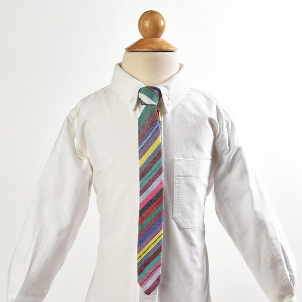 Boy's Necktie | Soft Multi Stripe