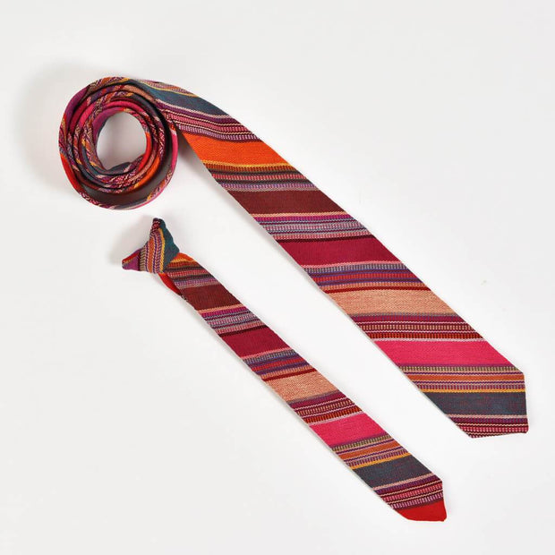Men's & Boy's Tie Matching Set | Berry Jubilee Stripe