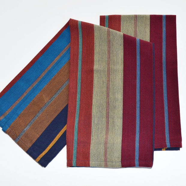 Striped Kitchen Towels | Wide Indigo Stripes