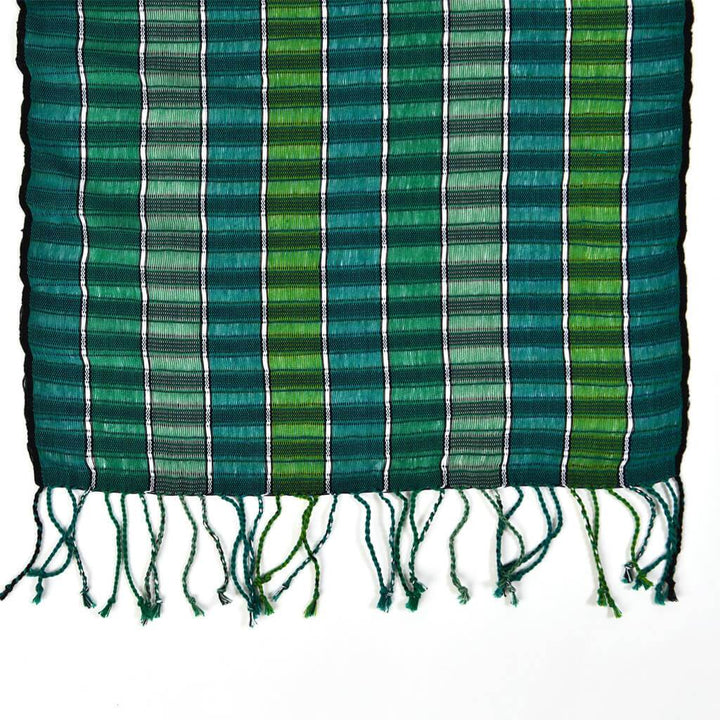 Fringed Gossamer Scarf | Fresh Greens