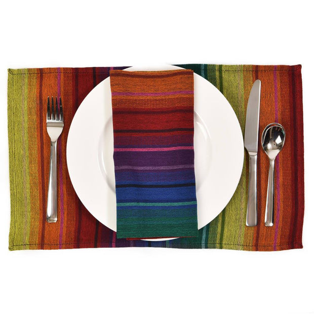 Striped Placemats | Rainbow
