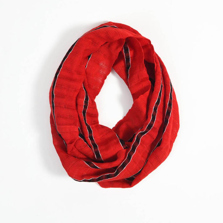 Infinity Scarf | Cajola Red Stripe