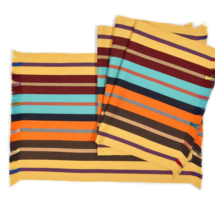 Backstrap Stripe Placemats | Apricot