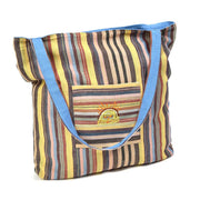 Striped tote bag | Earth tone
