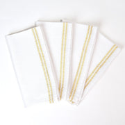 Sparkle Table Napkins | White with Gold