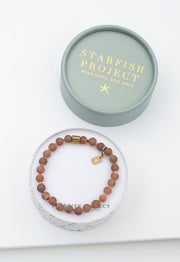 Glimmer Agate Stretch Bracelet in Auburn