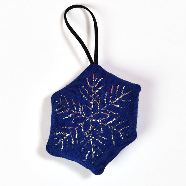 Hand embroidered Christmas Ornaments | Snowflake