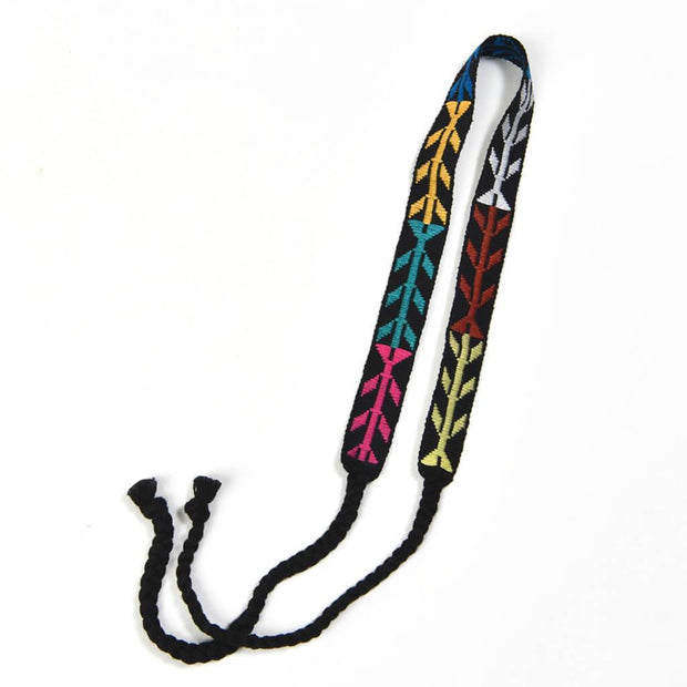 Boho Skinny Headband | Black Multicolor
