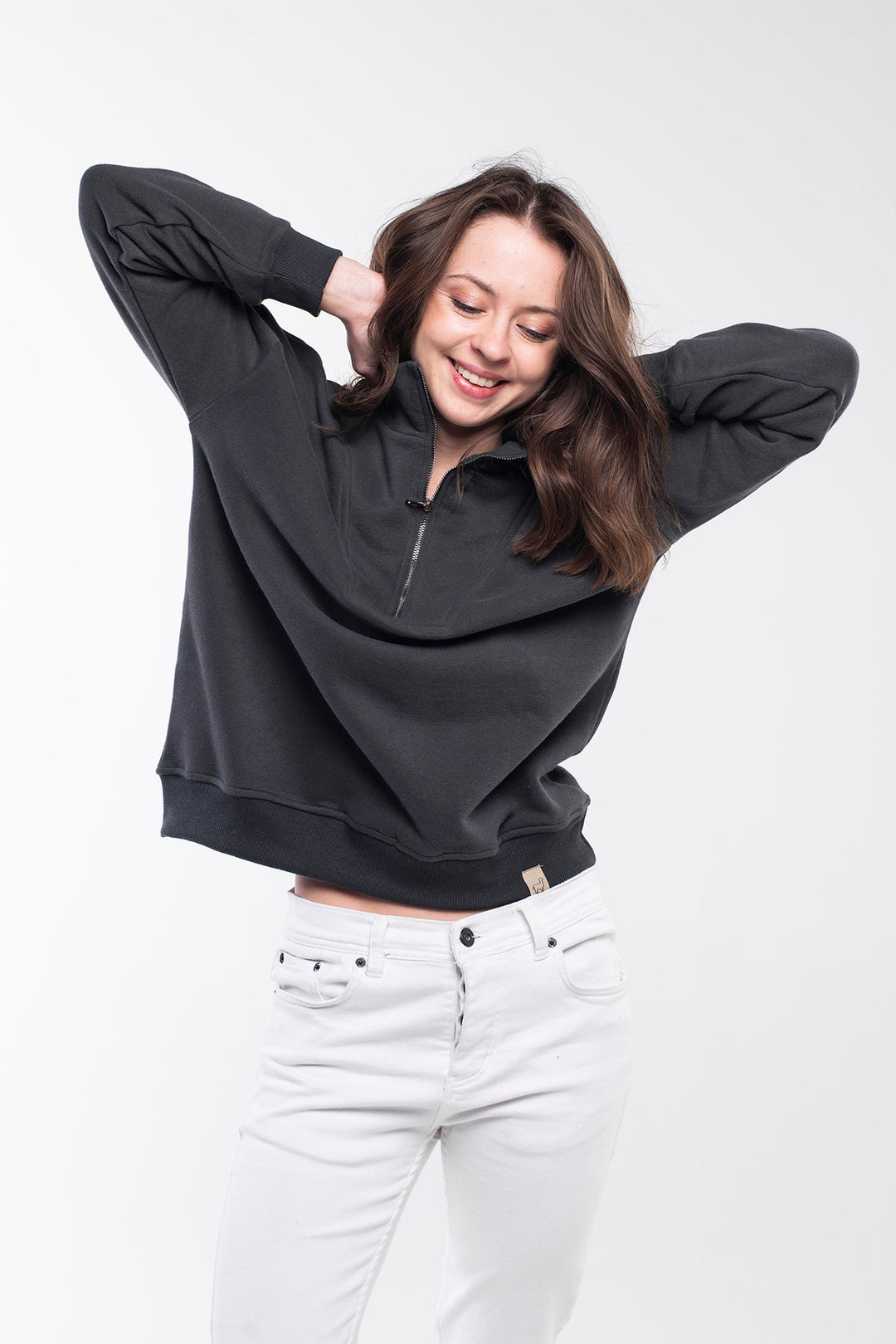 Zipped Neck Sweatshirt