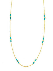 Delicate Turquoise Gold Necklace