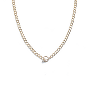 Double Curb Chain Toggle Necklace