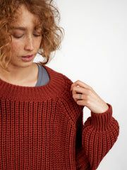 Adult's Fishline Sweater Paprika