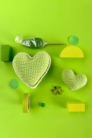Green Knit Heart- Healing, Safety, Growth