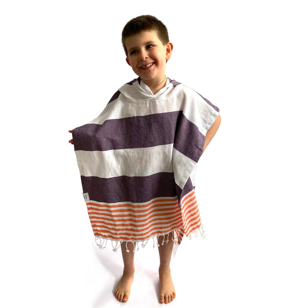 Veracruz Hooded Poncho Towel - Purple