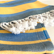 Samara Blue & Yellow Turkish Towel
