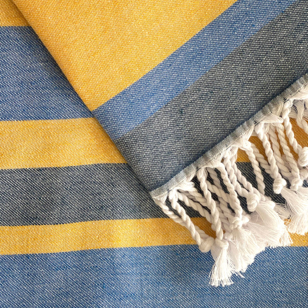 Samara Blue & Yellow Turkish Towel