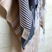 Martinica Hand-loomed Sustainable Turkish Towel -Black
